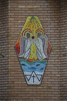 Mosaic on the wall of Leytonstone United Free Church