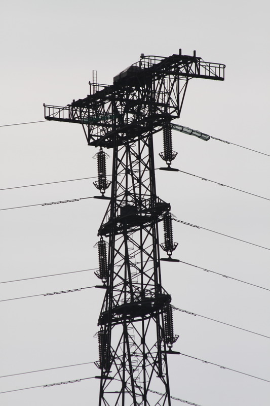 Detail of the head of the Pylon supporting the Severn crossing