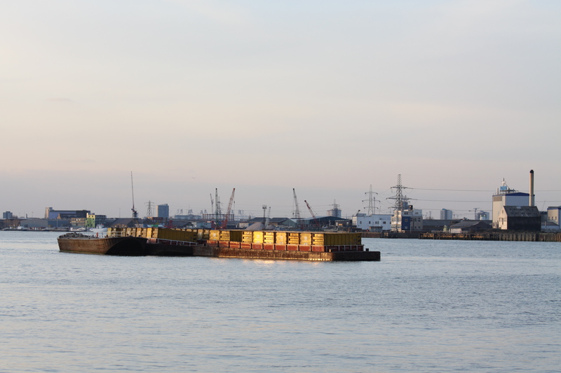 Barges on the Thames