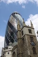 30 St Mary Axe (the Gherkin) and St Andrew Undershaft