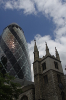 30 St Mary Axe (the Gherkin) and St Andrew Undershaft
