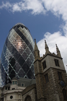 30 St Mary Axe (the Gherkin) and St Andrew Undershaft