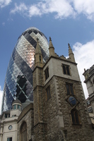 30 St Mary Axe (the Gherkin) and St Andrew Undershaft