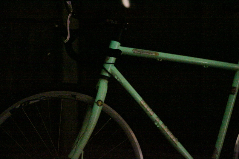 My Bike - at night, glowing in the dark